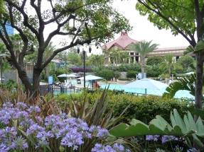 Courtyard of Disneyland Hotel